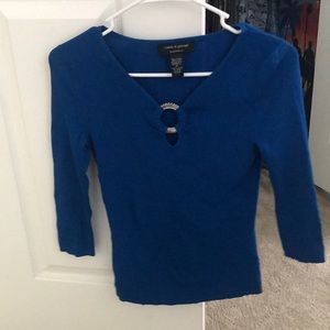 Blue petit dress shirt